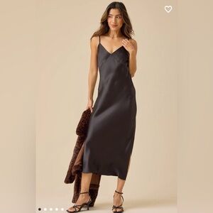 Oriana Sleeveless Satin Maxi Dress